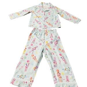 Posh Peanut Nutcracker Pajama Set - Light Blue and Multicolor